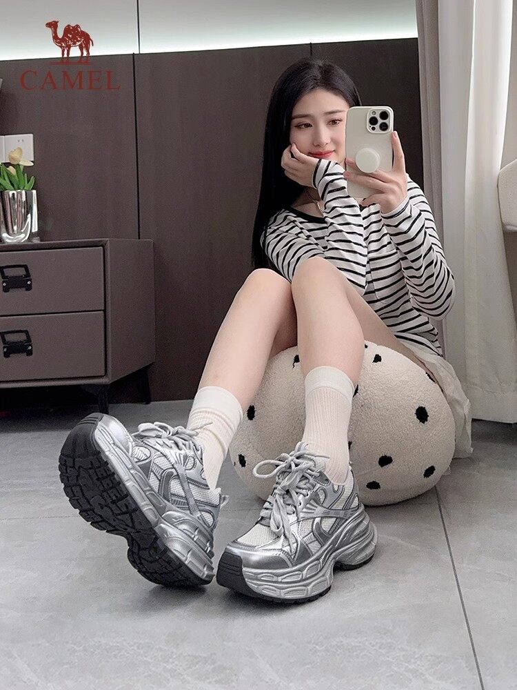 Giày Sneaker thể thao thông thường thời trang Giày có đế dày 7cm cho nữ