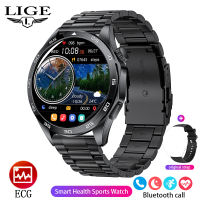LIGE สมาร์ทวอท์ชกันน้ำอเนกประสงค์สำหรับผู้ชายและผู้หญิงสายรัดข้อมือฟิตเนสกันน้ำระดับโทรผ่านบลูทูธและอัตราการคลื่นหัวใจ