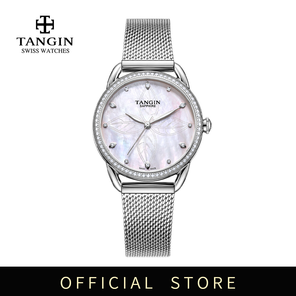 TANGIN Laurel Goddess Series Watches for Women 72 Diamonds Case Women Watch with Mesh Bracelet and Swiss Quartz Movt Waterproof(T1061L) ราคา 9,398 บาท*ส่งฟรี
