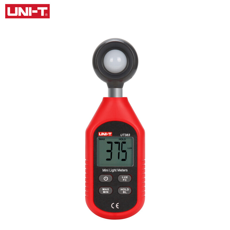 Máy đo ánh sáng mini uni-t ut383 máy đo độ sáng kỹ thuật số 200,000 lux máy đo độ sáng tối đa kiểm tra độ sáng lux fc