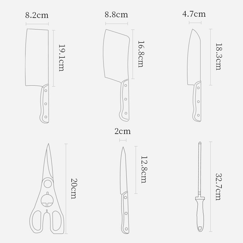 Gambar Zhang Xiaoquan tool kit kitchen kitchen knife home cook a full set of fruit knife knifetreatment tool