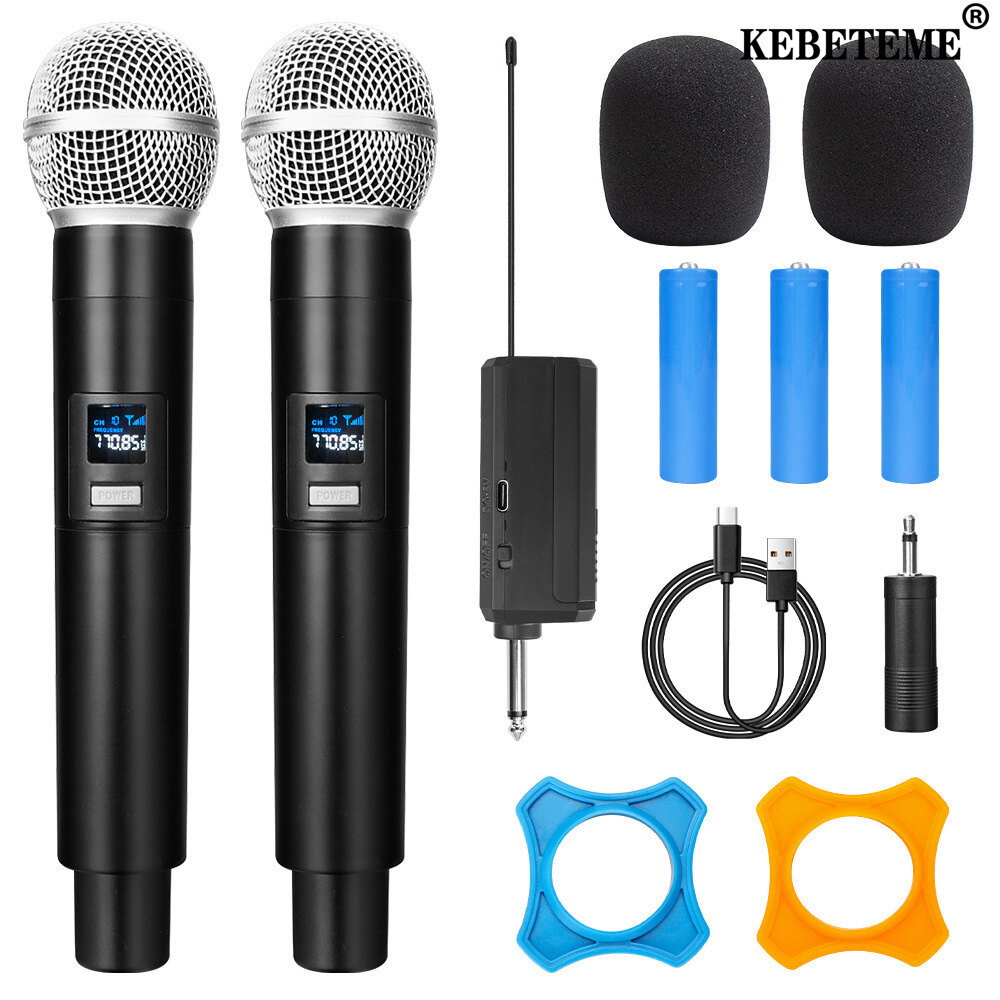 Kebeteme mic-rô không dây Chuyên nghiệp năng động sạc UHF Micro di động hội nghị nhà