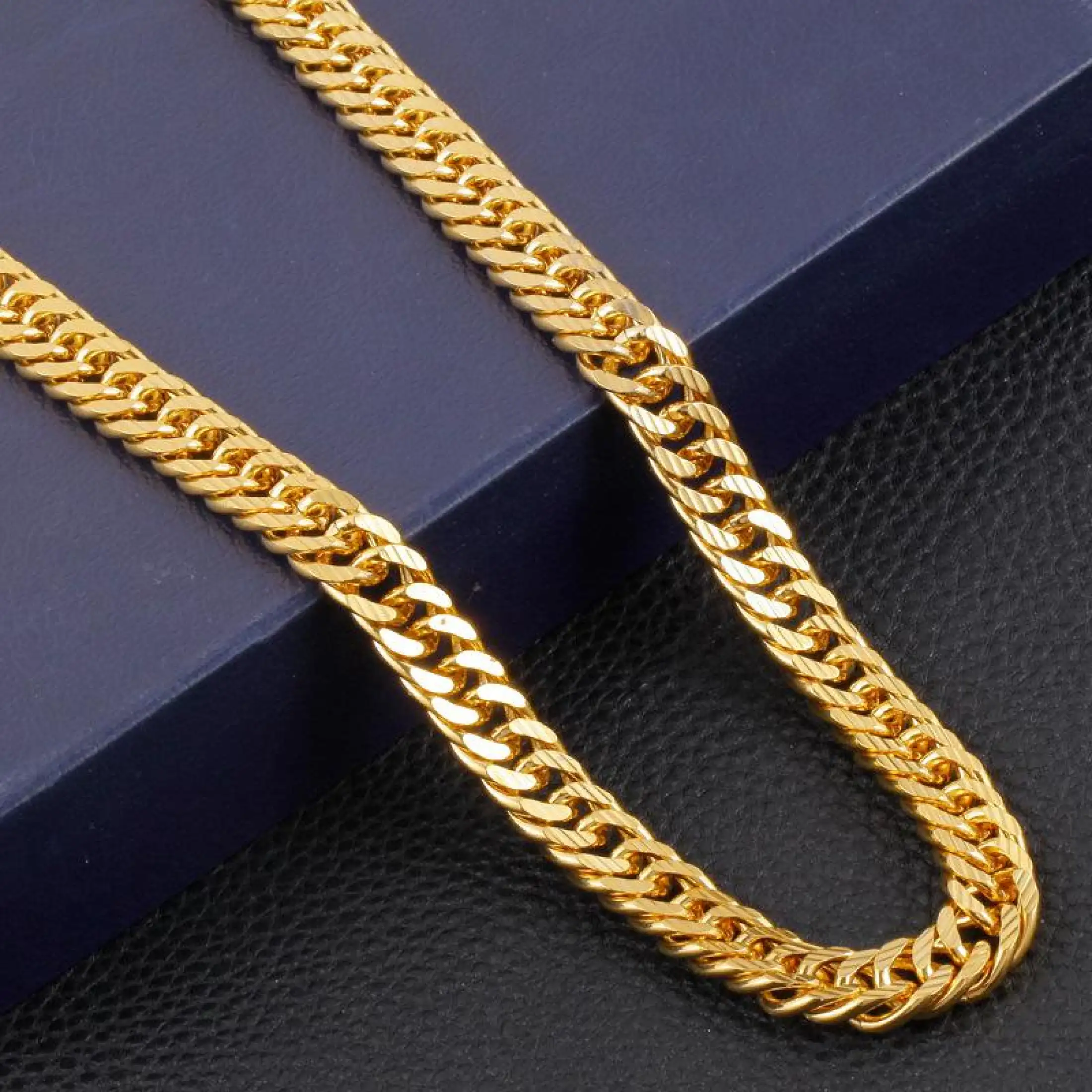 Accessorize Fashion Choker Tight Thick Chain Men S Necklace Length 50cm Gold Party Pretty Gift Lazada Singapore