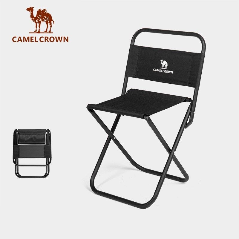 CAMELCROWN Ultra Light 0.7kg Backrest Chair Aluminum Alloy Folding Chair
