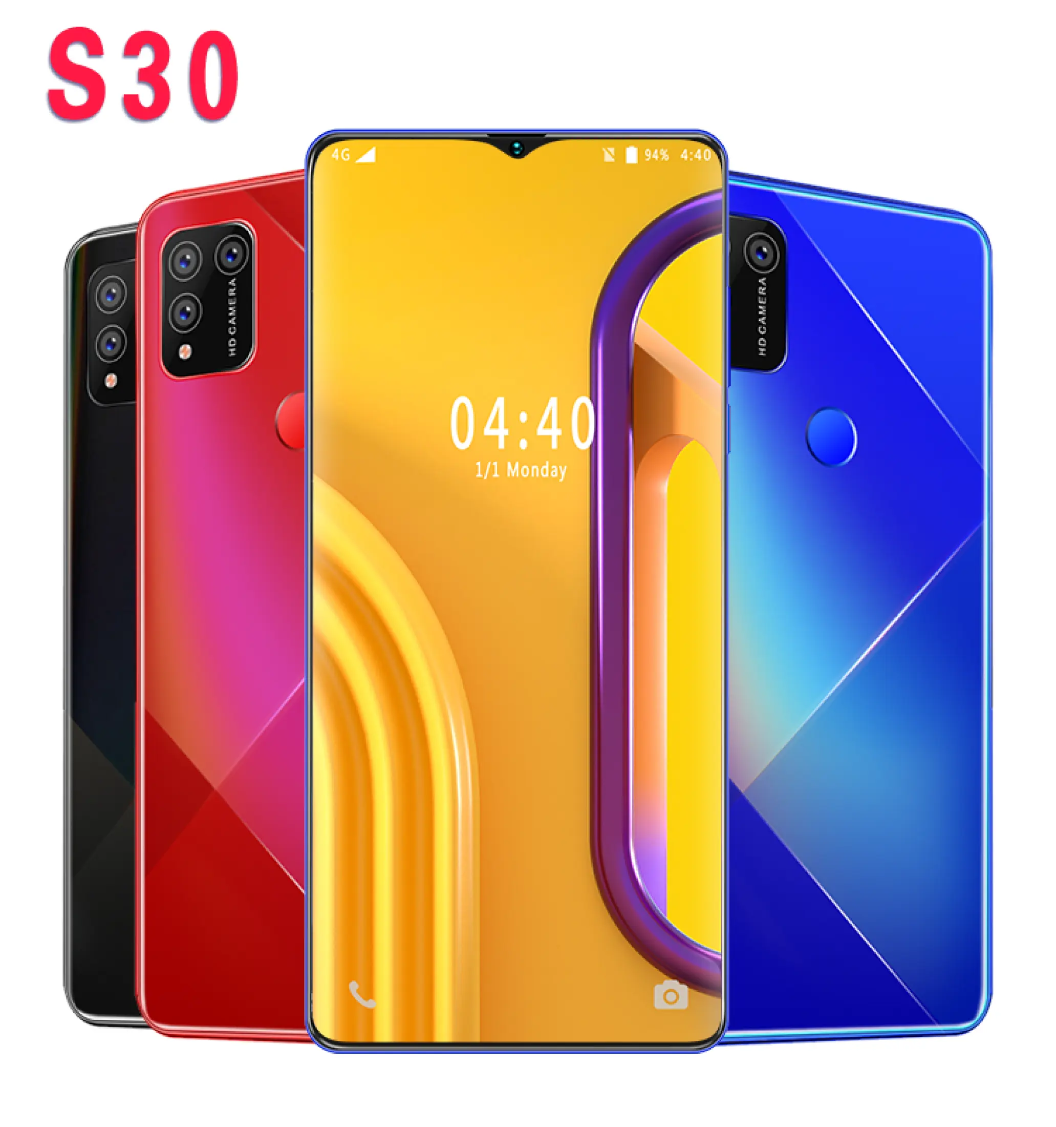 6 7 Inci Layar Penuh S30 Android Smartphone 8gb 128gb 13mp 24mp Baterai 4800mah 10 0 Lazada Indonesia