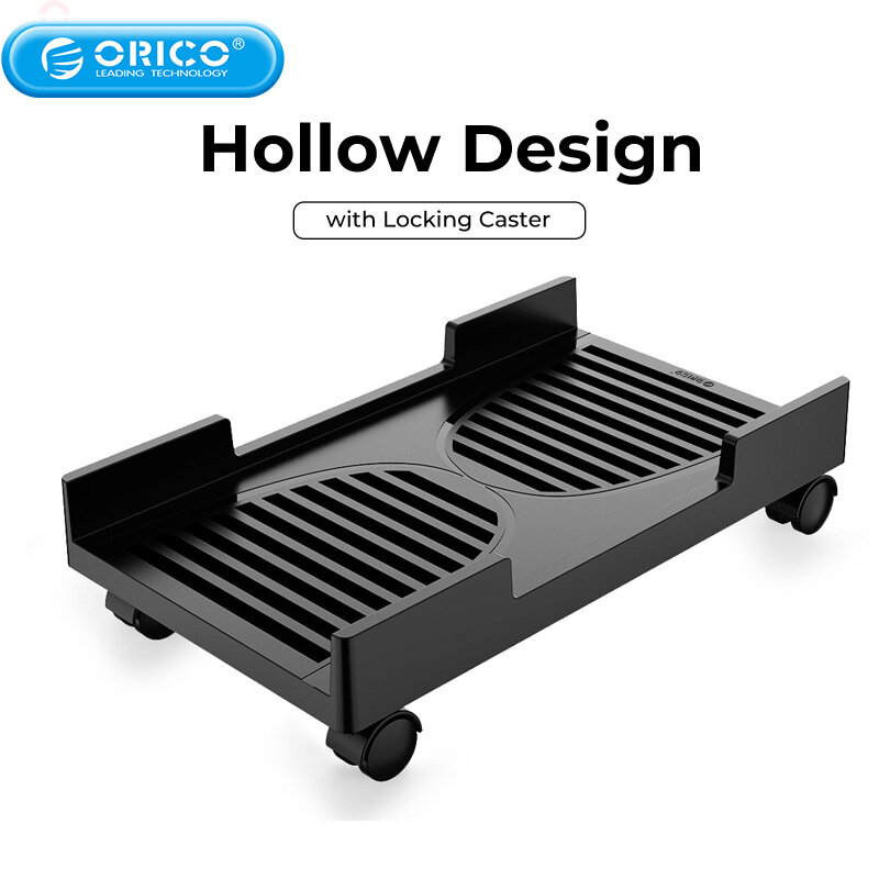 Orico giá đỡ máy tính di động bằng thép giá đỡ kiểu tháp giá đỡ cpu có khóa bánh xe bánh xe nhỏ phù hợp với hầu hết các vỏ máy tính chịu được 30kg