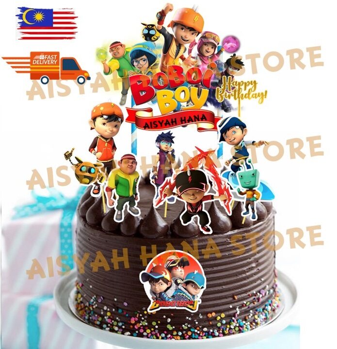 Boboiboy Galaxy Cake Design, Simple Decorating - Boboiboy Cake Birthday -  YouTube