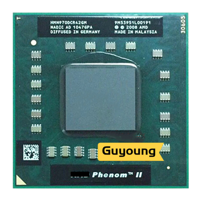 Phenom ii quad-core di động n970 2.2 ghz sử dụng quad-core quad-thread bộ xử lý cpu hmn970dcr42gm ổ cắm s1