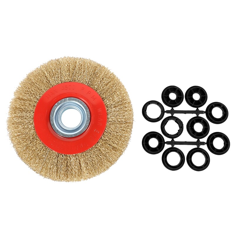 6MM Shank Brass Wire Wheel Brush Paint Remover Burr Rotary Grinder