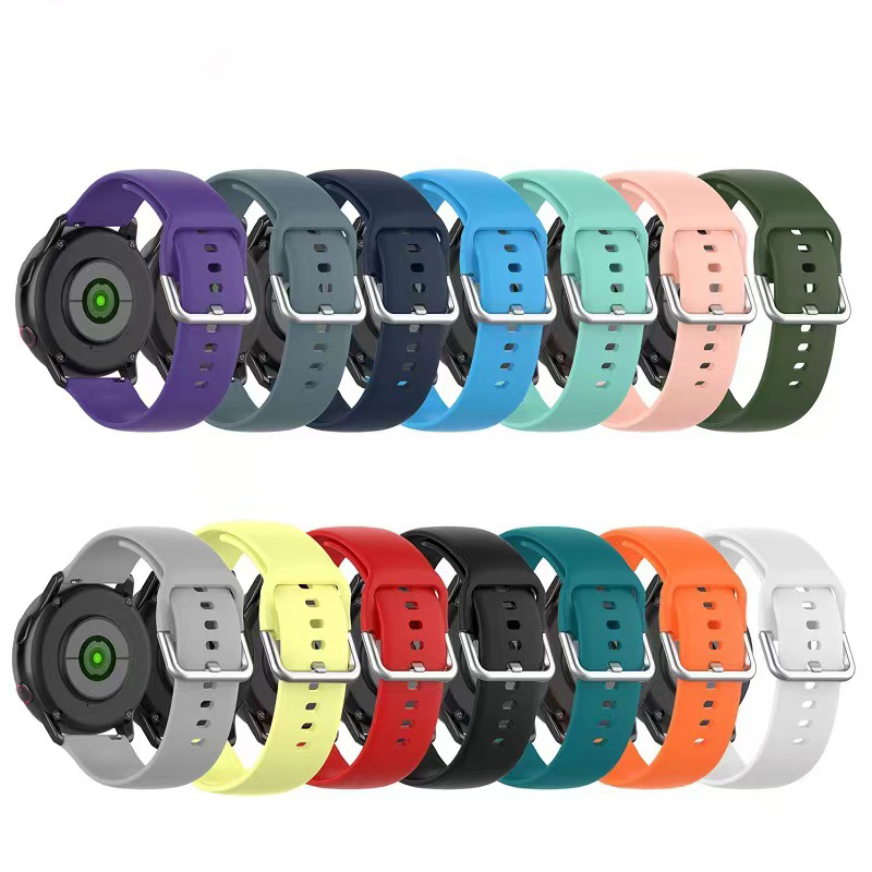 สายซิลิโคน Active2 20/22มม. สายรัดข้อมือเหมาะสำหรับ Samsung Galaxy Watch3 ราคา  7 บาท*ส่งฟรี