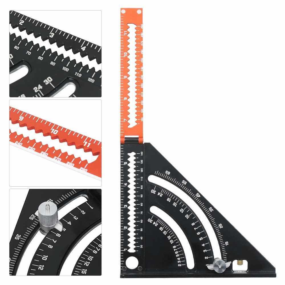 Folding Triangle Square Ruler Goniometer Aluminium Alloy Multifunction