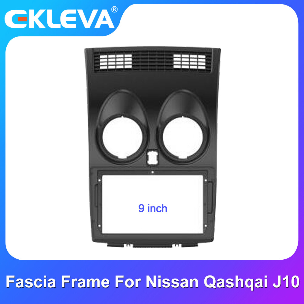 EKLEVA 9" 2 Din Car Radio Fascia Panel Dash Mounting Frame For Nissan Qashqai J10 2006-2014 Mounting Installation Trim Kit Frame Bezel ราคา 2,275 บาท*ส่งฟรี