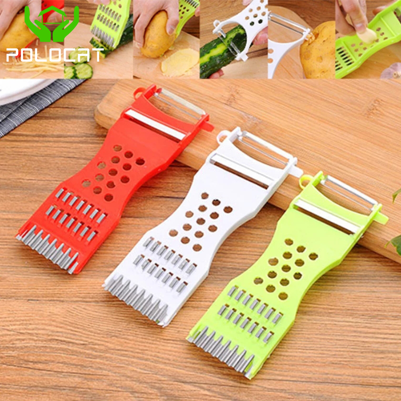Polocat dụng cụ nhà bếp đa năng dụng cụ gọt vỏ trái cây rau củ dụng cụ cắt julienne dụng cụ cán vỏ cà rốt dưa chuột