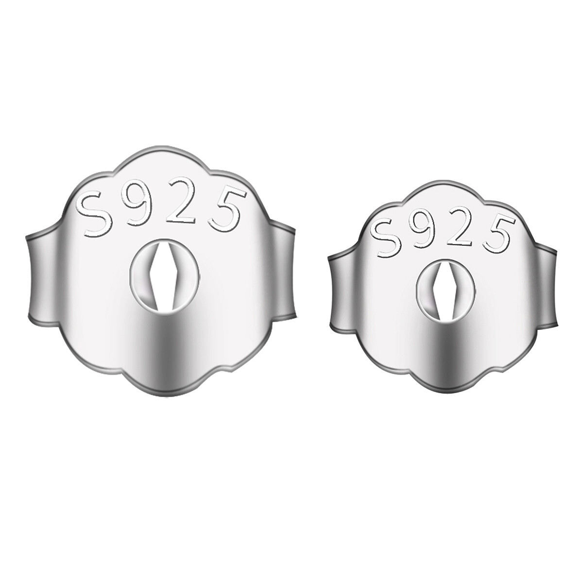 4/6mm 925 Sterling Khuyên tai bạc trở lại phù hợp với khuyên nụ Clasp Bông tai Stopper nút bịt lỗ tai trở lại đồ tìm trang sức phụ kiện