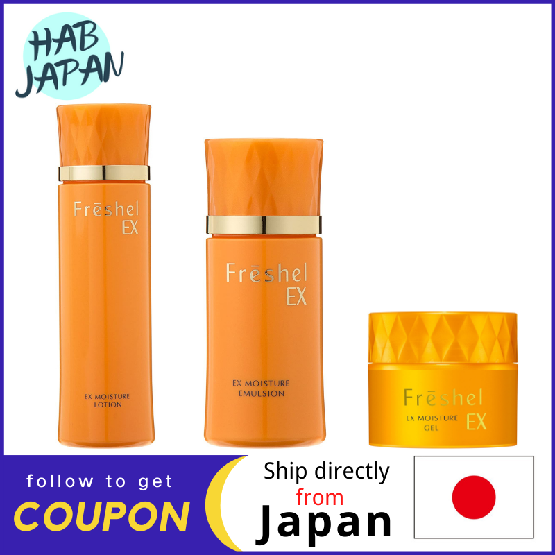Gambar Kanebo Freshel  aging care rich moist Skin Care Lotion200mL  Emulsion 130mL  Moisturizing gel cream80g?Ship directly from Japan?