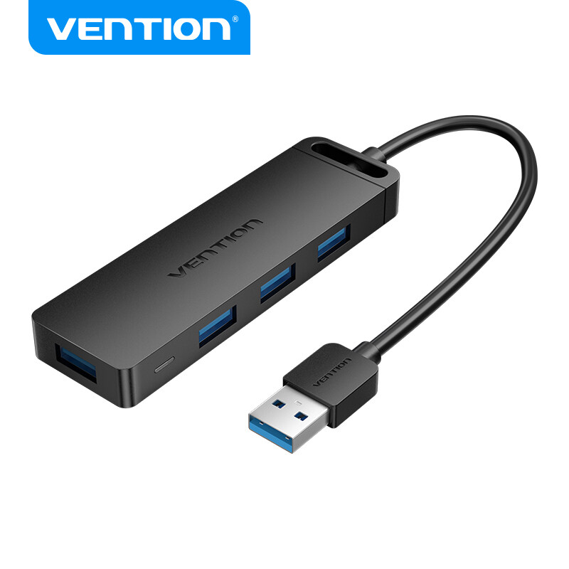 Vention USB Hub 3.0 4 Cổng - Bộ Chia Cổng USB Tốc Độ Cao 5Gbps - Hỗ Trợ Ổ Cứng 8TB, Tương Thích Windows/Mac - Thiết Kế Nhỏ Gọn, Cắm Là Chạy - Hàng Chính Hãng