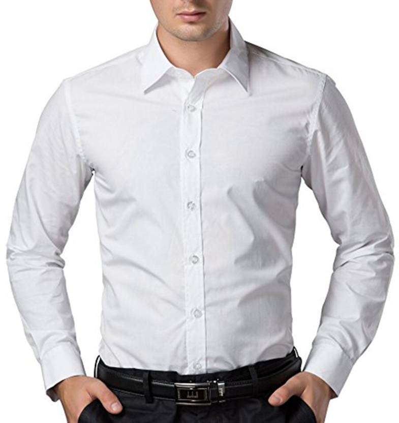 Men's White Cotton Formal Shirt: Buy 