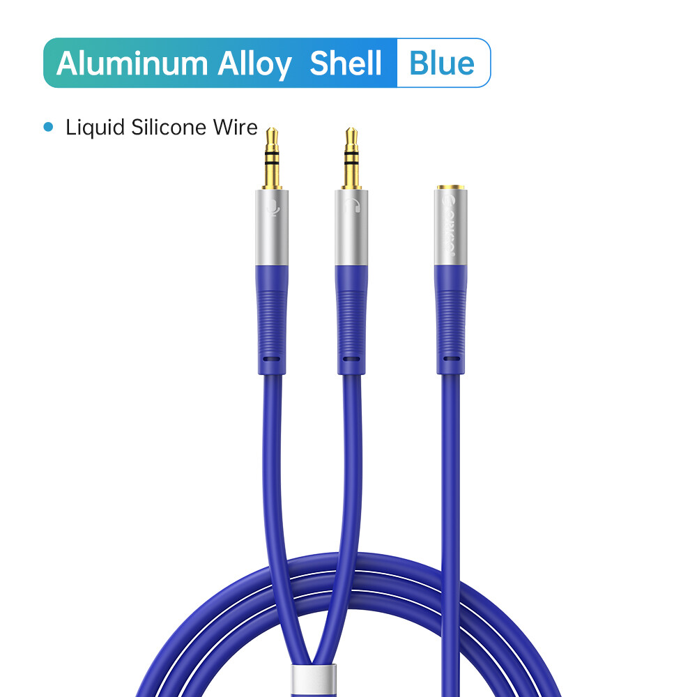 Đầu chia tai nghe orico cho máy tính bộ chia âm thanh cáp cho micro giắc cắm hệ thống stereo dây cổn