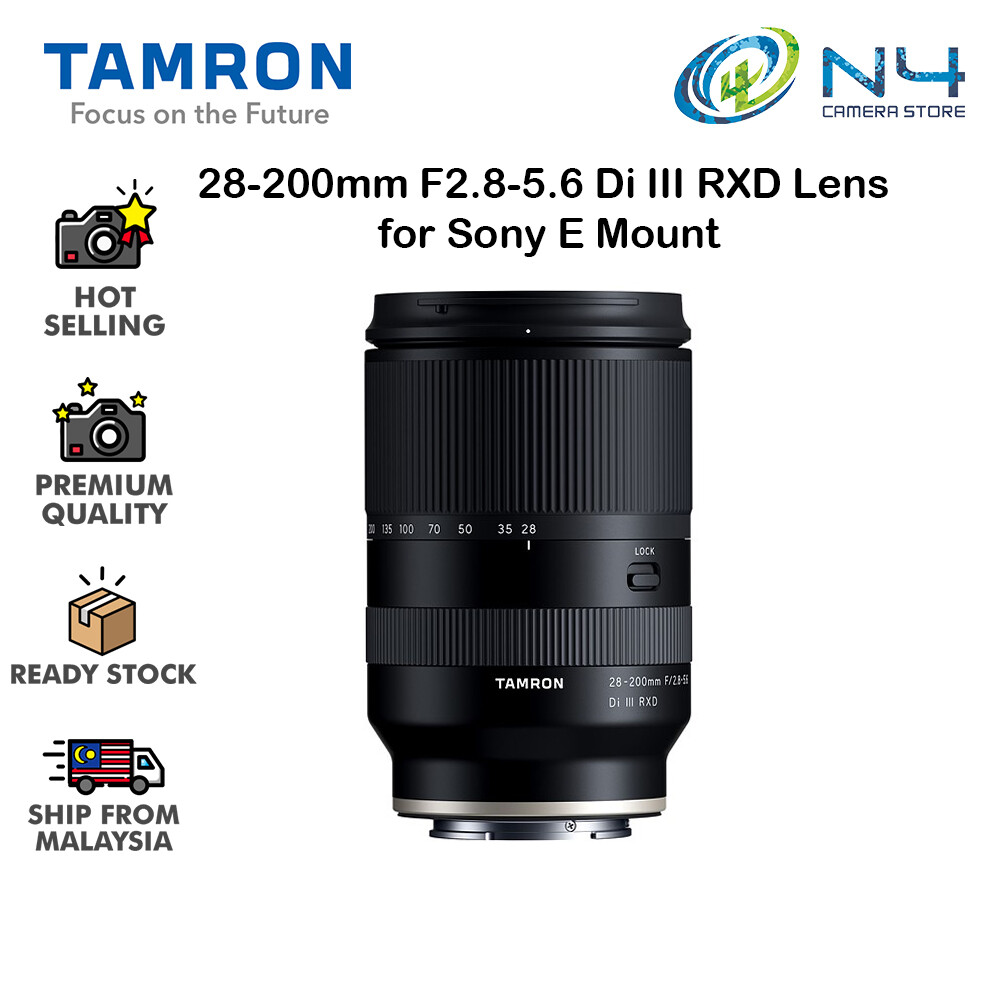Tamron 28-200mm F2.8-5.6 Di III RXD Lens for Sony E (3 YEARS Warranty) - Jenama Tamron Harga 2,890 Ringgit*Penghantaran Percuma
