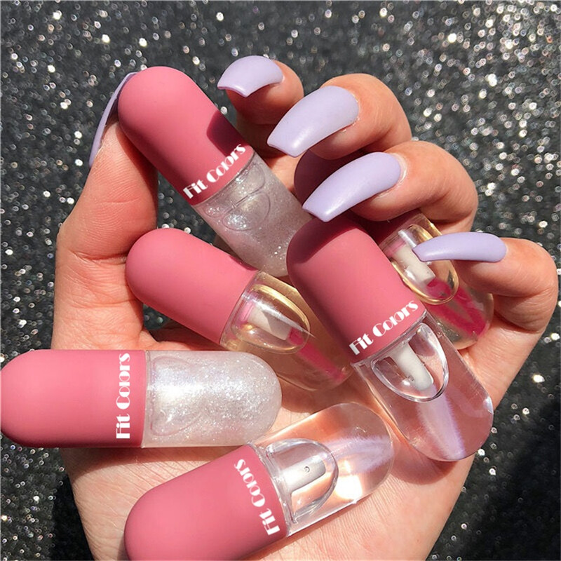 Gambar LemonBlue Crystal Jelly Lip Gloss Capsule Lip Plumper Shiny Clear Lip Moisturizing Women Lip Gloss Balm Makeup Lip Tint Cosmetics