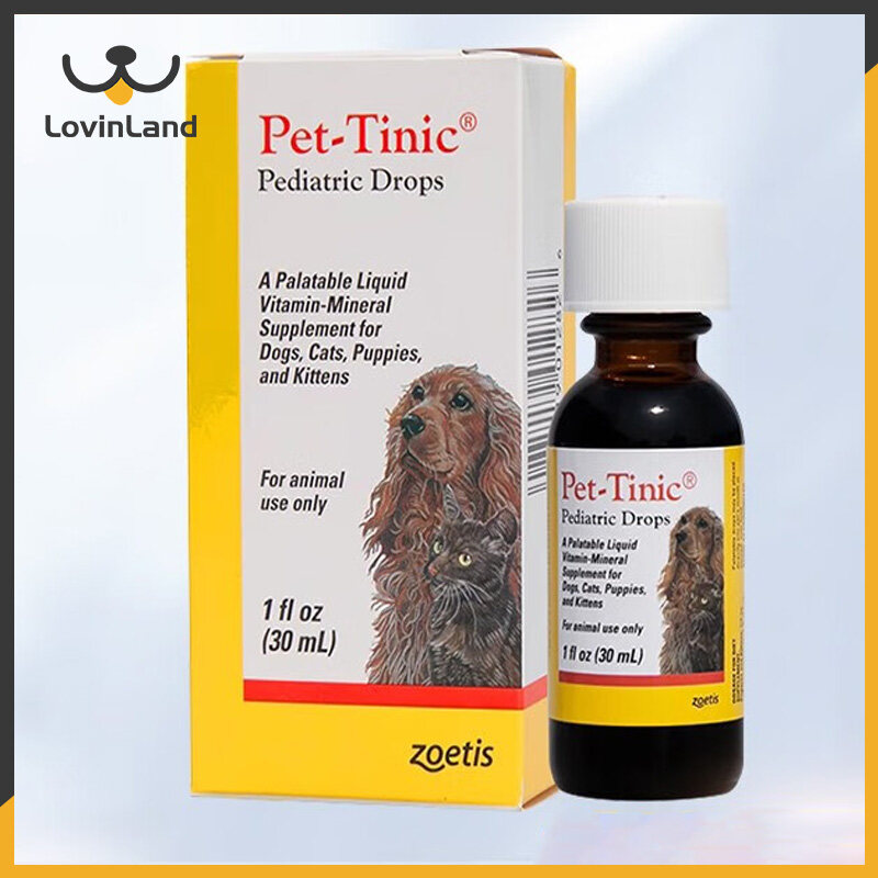 Zoetis Pet tinic pediatric giọt với vitamin khoáng chất để bổ sung dinh dưỡng cho Chó mèo 30ml