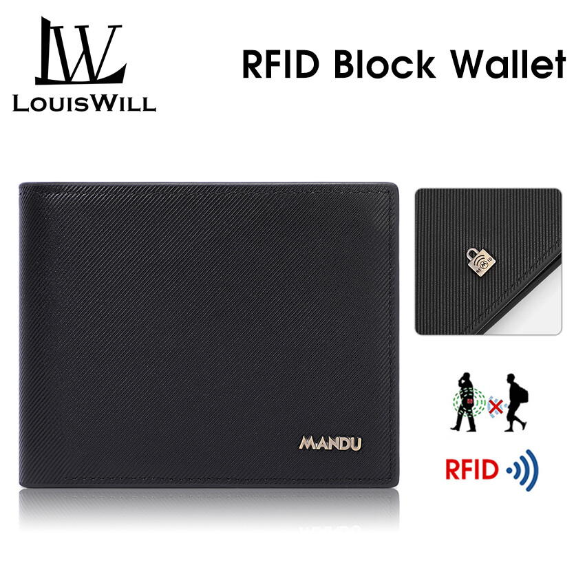 Louiswill chặn RFID Ví ngắn Ví ngắn cổ điển Ví ngắn túi tiền xu Ví cầm tay có khoá ví PU mềm Ví đa vị trí thẻ ID đồ chứa thẻ tín dụng túi tiền xu Ví doanh nhân