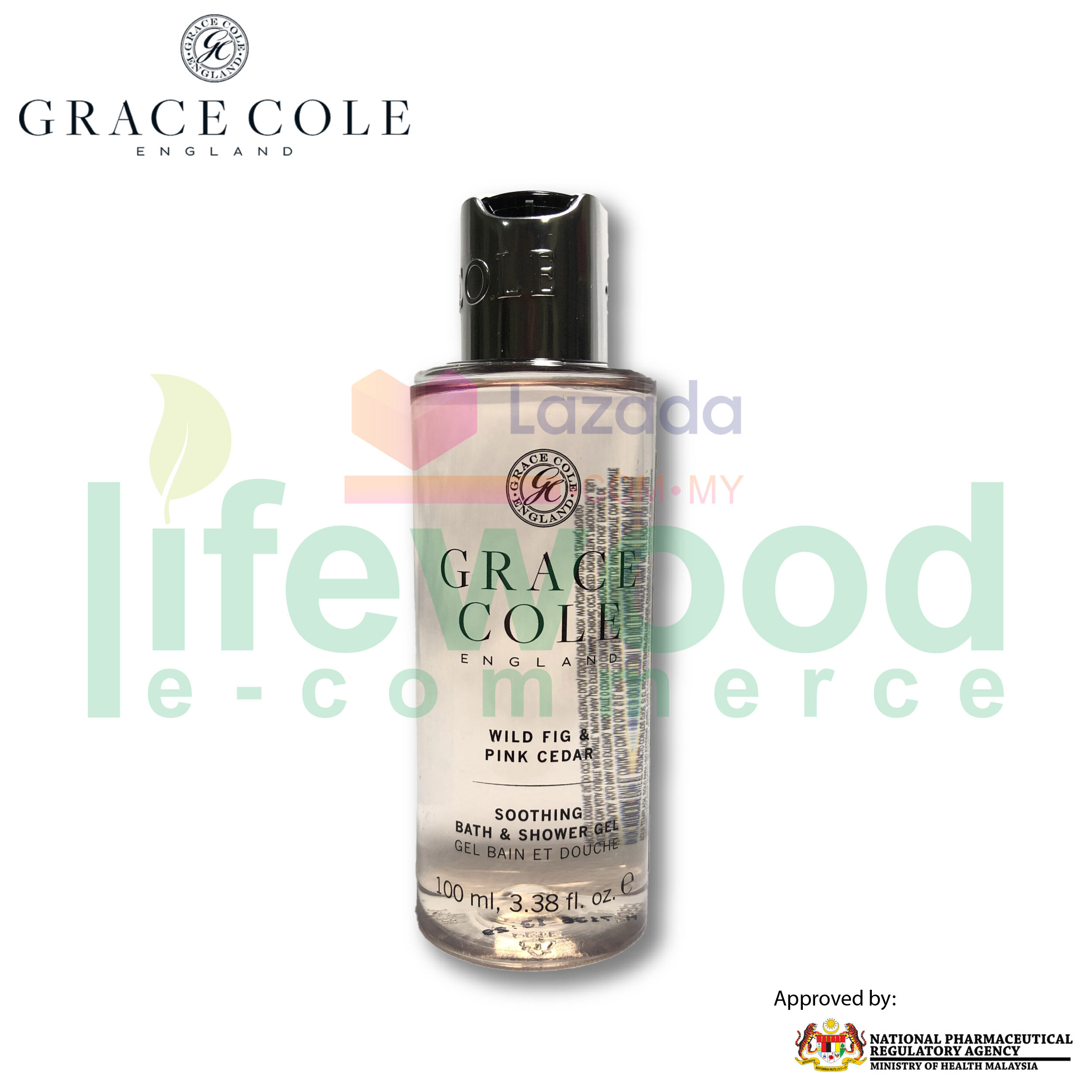 Gambar GRACE COLE Wild Fig   Pink Cedar 100ml Bath   Shower Gel Travel CDU