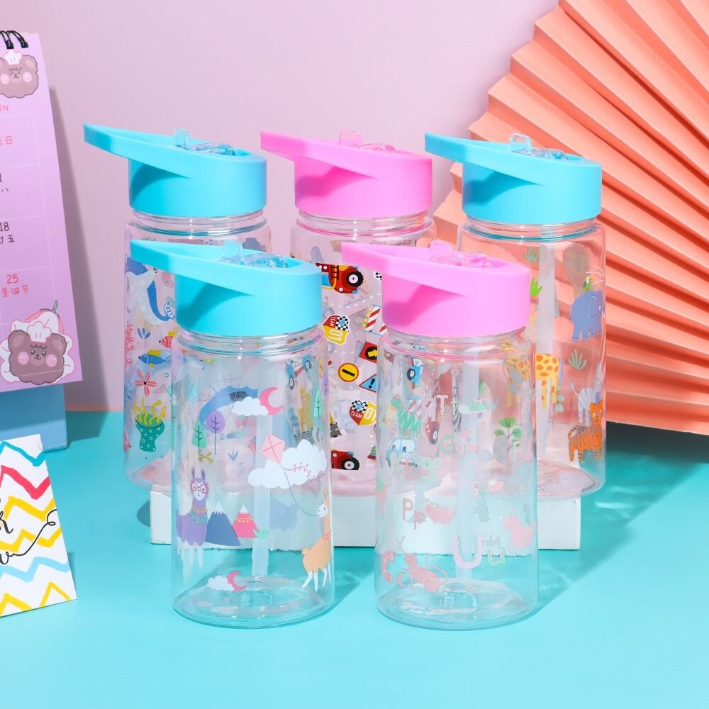 Gambar ?CW? Animals Outdoor Water CUPSeaChildrens Folding StrawMilk Bottle BPA Free Children Drinking Bottle