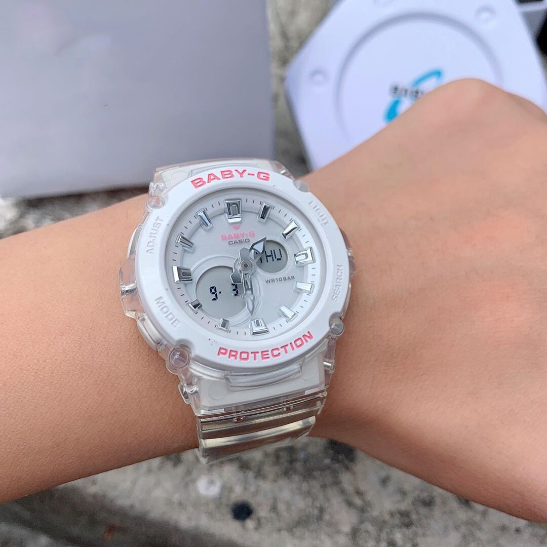 OFFICIAL WARRANTY) Casio Baby-G BGA-270S-7A Analog Digital White