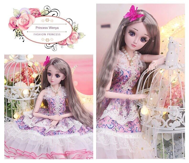 60cm yangyitian Barbie doll queen Princess set single children and girls dressing toys birthday gift