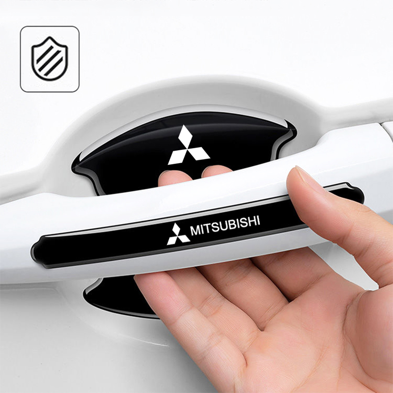 Car Door Handle Bowl Anti Scratch Sticker Protector Cover Trims For Mitsubishi X-pander Pajero L200 L300 Triton Galant