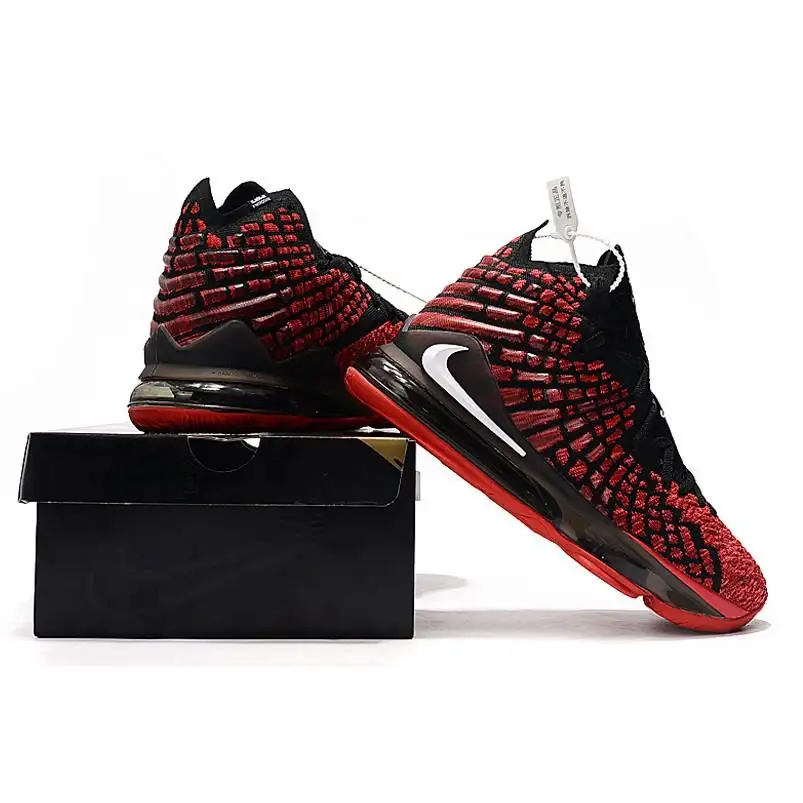 red and black lebron 17