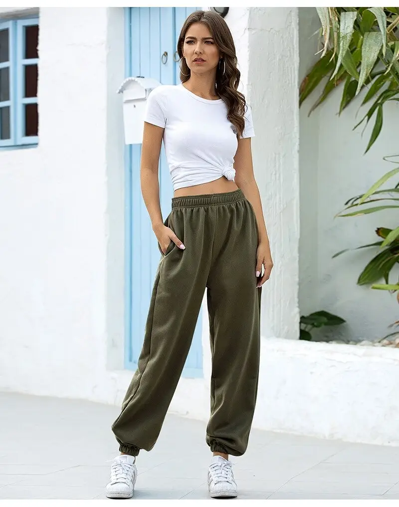 high waisted grey sweatpants