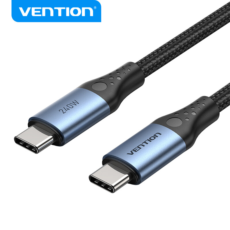 Vention Dây Cáp Type-C 240W 5A - Dây Sạc Nhanh PD3.1 EPR, Truyền Dữ Liệu 480Mbps, Vỏ Nhôm, Bện Nylon