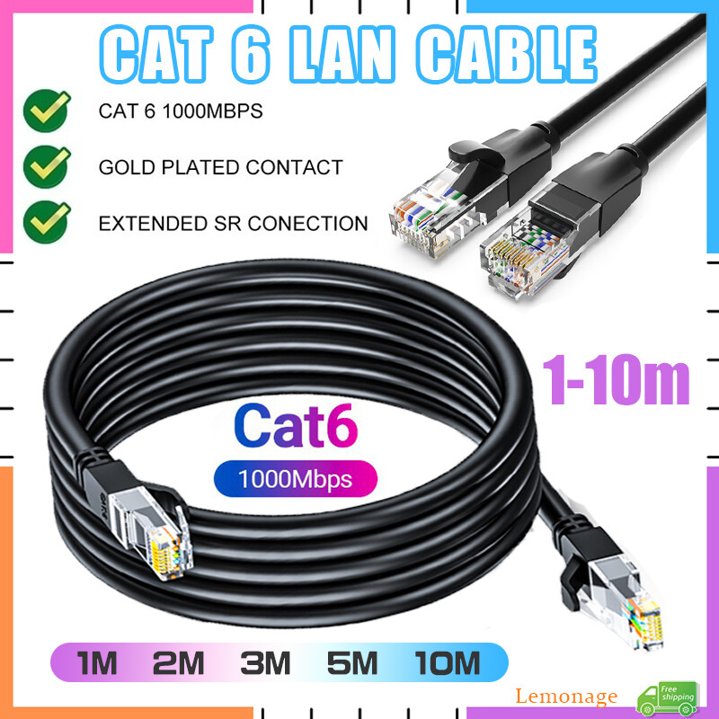 Cáp cáp lan rj45 cat6 1m/2m/3m/5m/10m 1000mbps cáp mạng máy tính cáp ethernet gigabit tốc độ cao