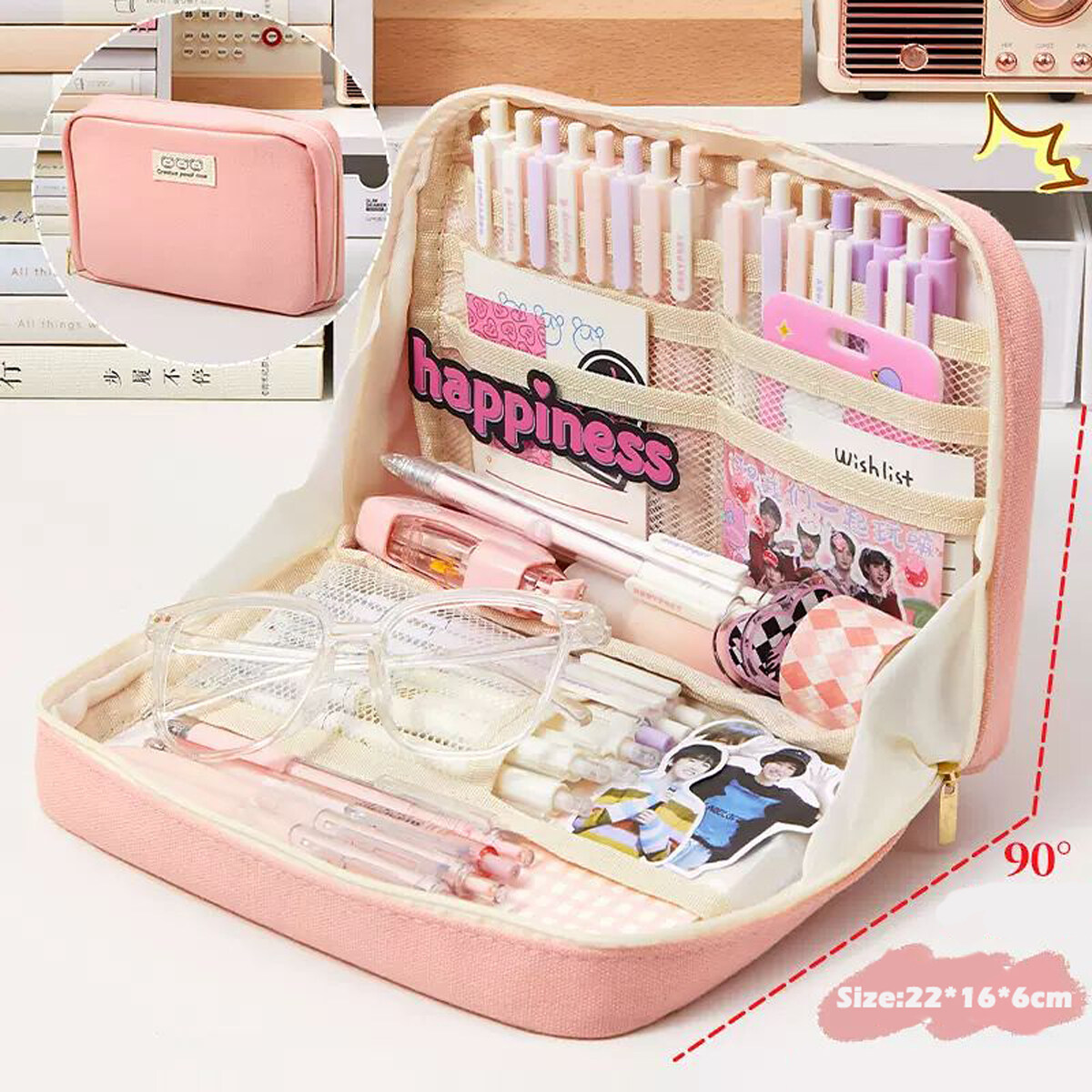Large Capacity Pencil Case Kawaii Pencil Boxes For Girls Cute  Korean Stationery School Supplies Pen Pouch Organizer