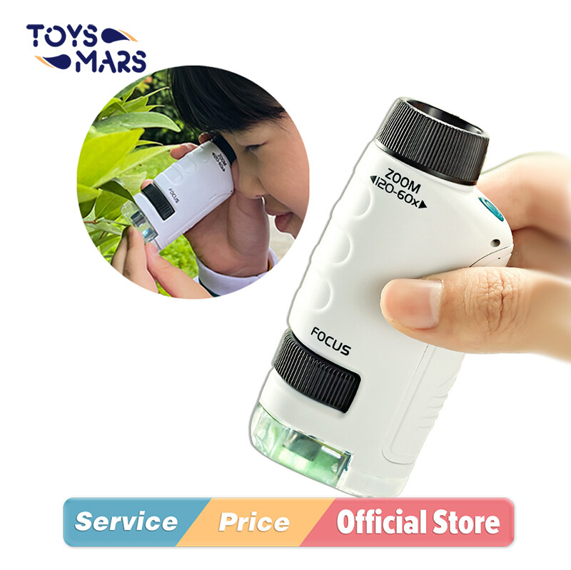 Toysmars Đồ chơi kính hiển vi di động trẻ em thí nghiệm khoa học cầm tay thiết bị tập kính hiển vi di động giáo dục khoa học
