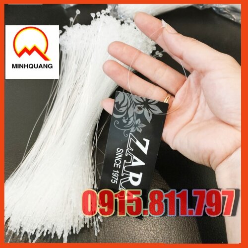 Dây nhựa xâu mác, dây cước gắn tag mác túi 1000 dây màu trắng kích thước 16.5cm cực dễ sử dụng (combo 1000c)