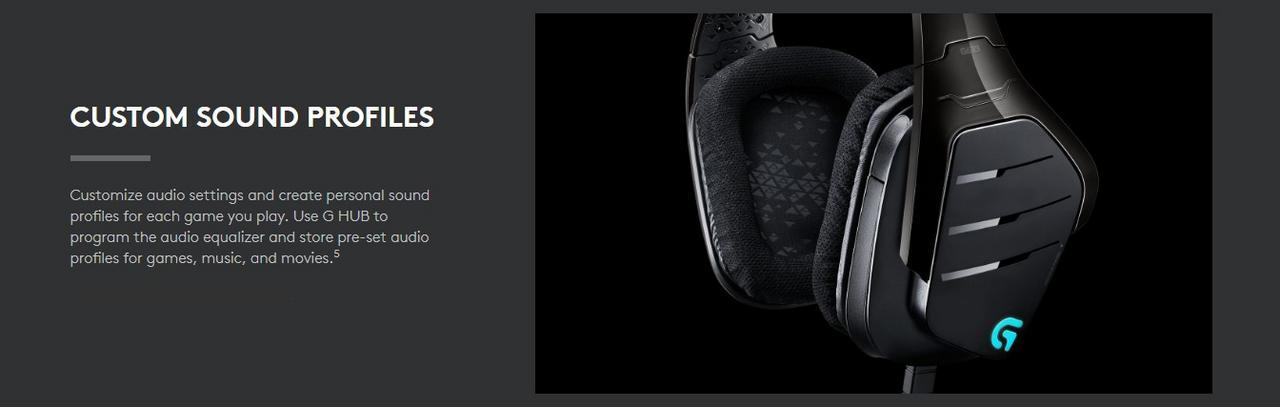 Logitech G633s RGB LIGHTSYNC Wired Gaming Headset 7.1 Surround Sound with Mic 21 1d4c1a5bb774e9d8c347588d300b1d8a