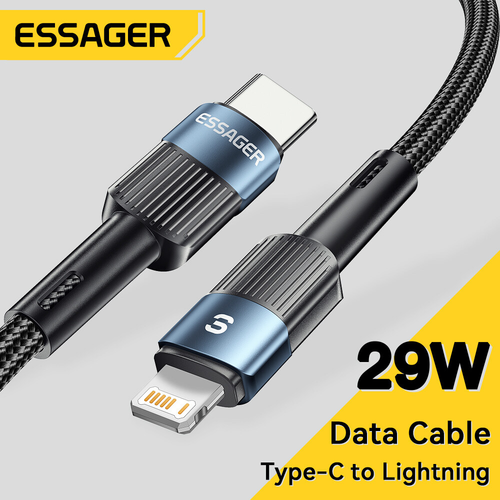 Essager Cáp PD USB C Sang L 29W Sạc Nhanh Sạc Điện Thoại iPhone 14 13 12 11 Pro Xs Max X Xr 8 7 6 Dữ