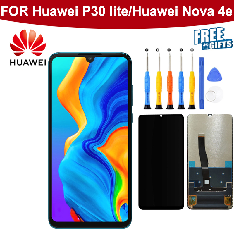 6.15 "p30 lite cho huawei p30 lite màn hình lcd bộ linh kiện số của màn hình cảm ứng cho nova 4e mar-lx1m lx2 al00