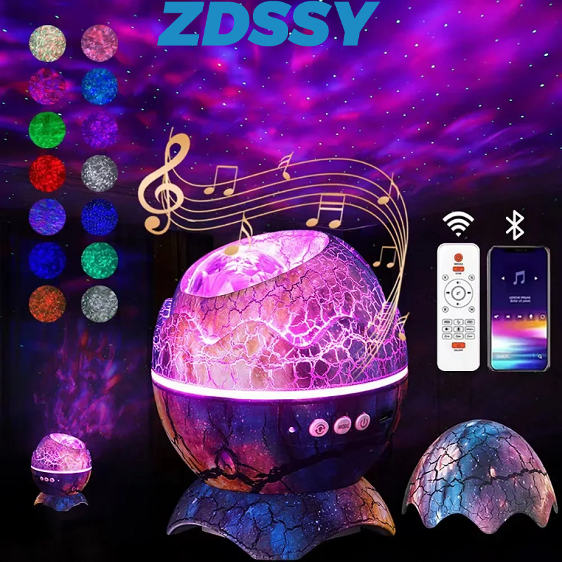 ZDSSY Galaxy and dinosaur egg projector, Bluetooth Speaker LED starry sky projection lamp, night light for children and adults, with remote control ราคา 890 บาท*ส่งฟรี
