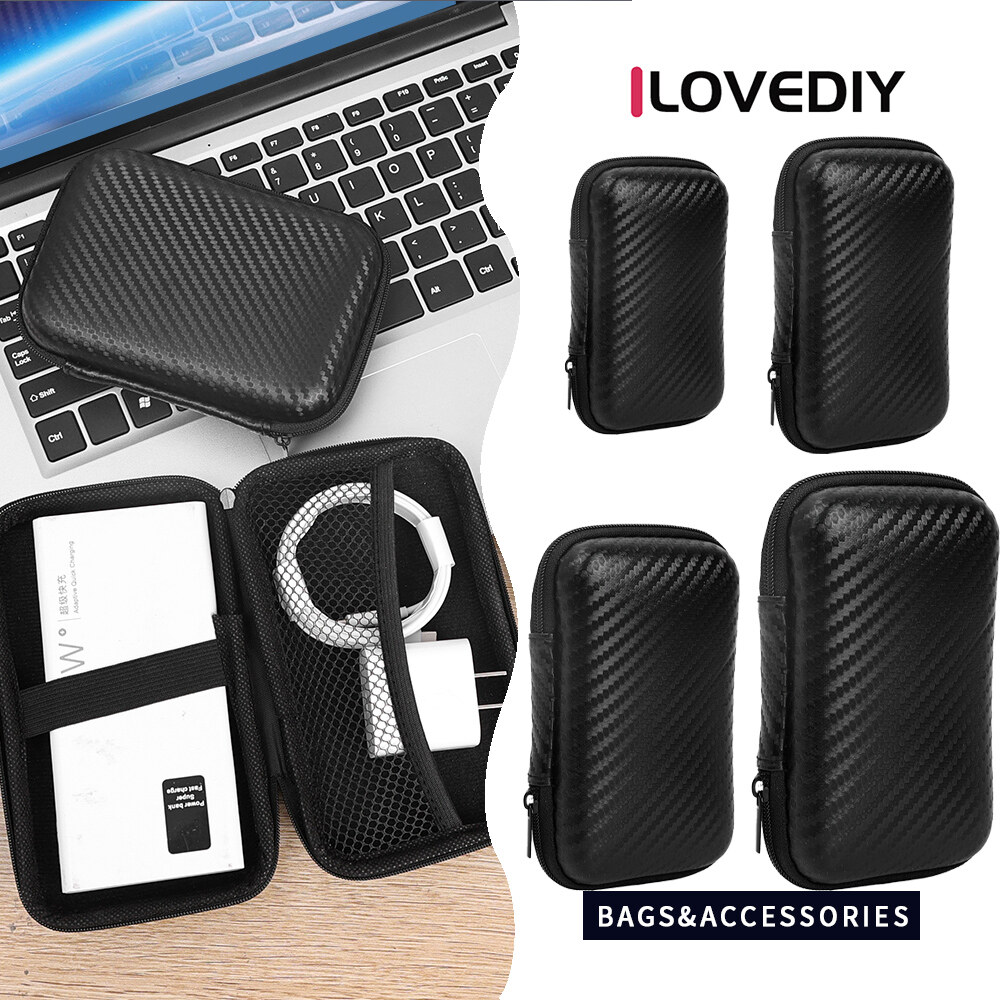 [ILOVEDIY] Bluetooth Headset Data Cable Storage Bag Mini Digital Protection Box Portable Charger Portable Zipper Bag