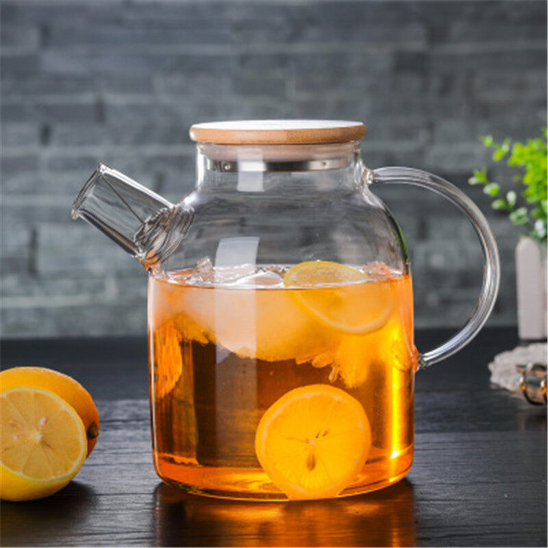 Gambar Household glass kettle large capacity heat resistant thickening explosion proof cold kettl jug Water Pot water bottl