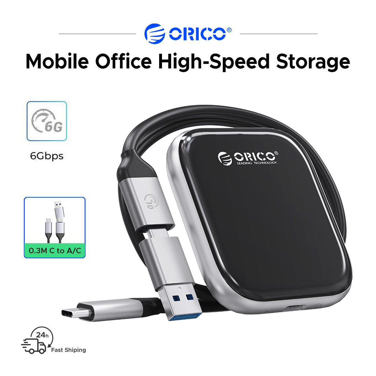 ORICO 560 MB/giây cực di động SSD bên ngoài ổ cứng lưu trữ thể rắn 2TB 1TB 512GB USB 3.2 Gen2 Loại C pssd cho máy tính xách tay kinh doanh