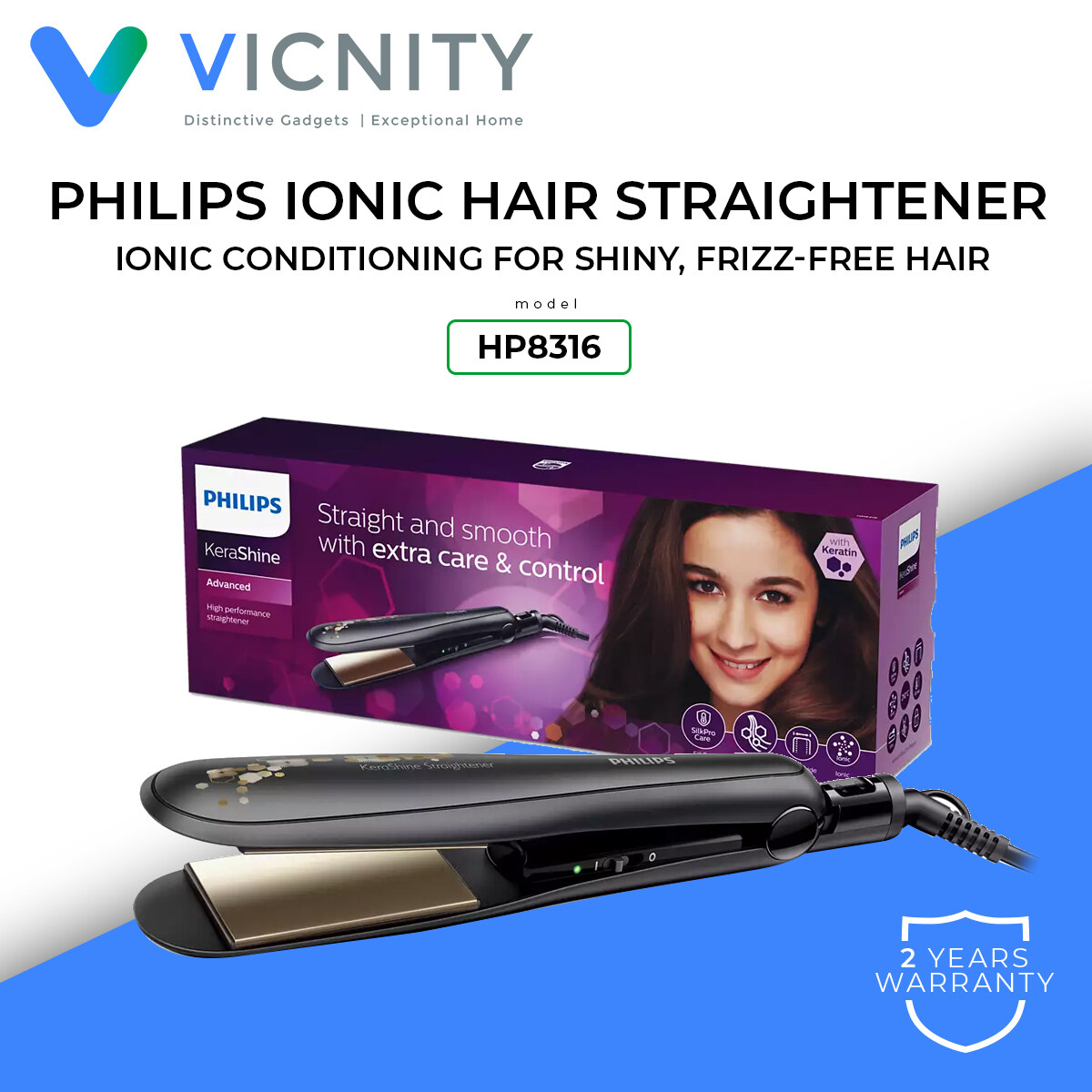 Philips Hair Straightener HP8401 / BHS675 / HP8316 | Lazada