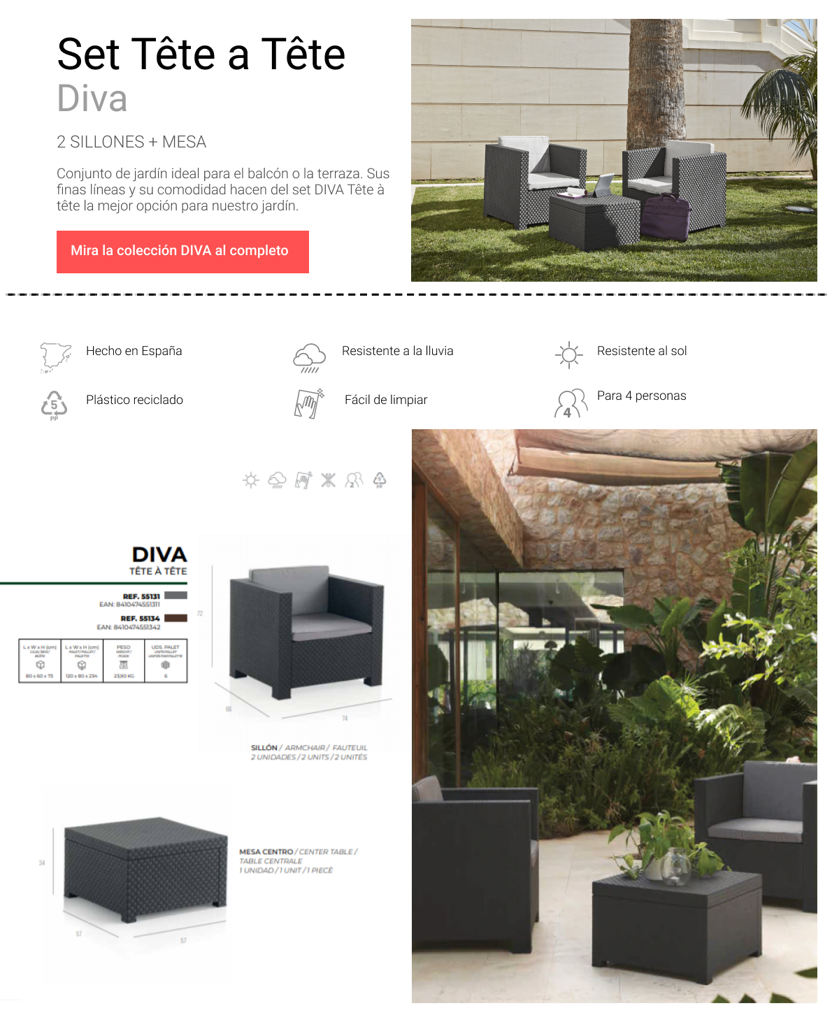 Shaf - Diva Tête à Tête | Set uebles de Salon Exterior - Conjunto