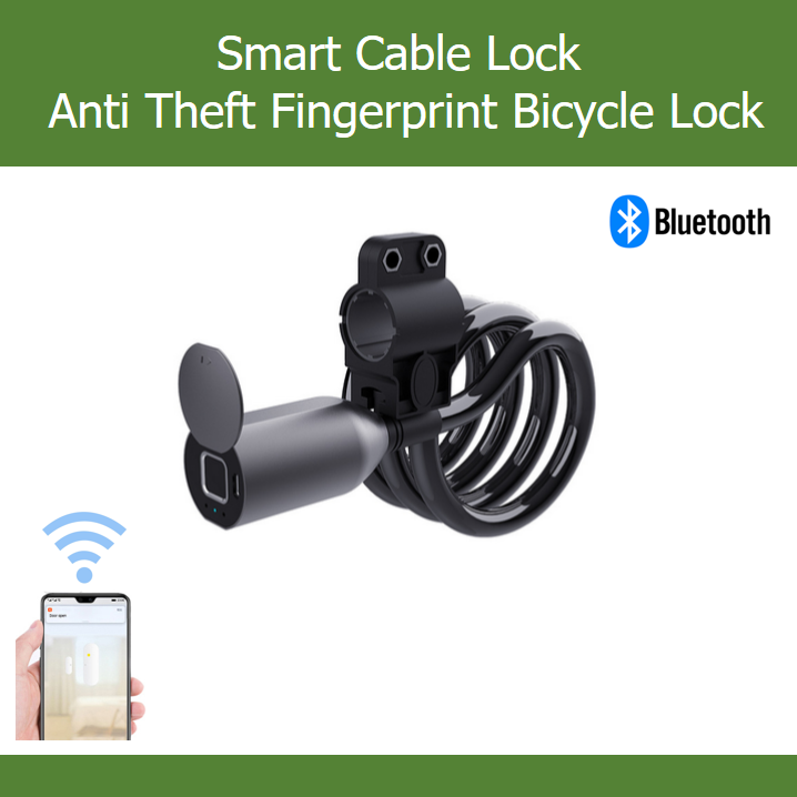 Smart Cable Lock Anti Theft Fingerprint Bicycle Lock