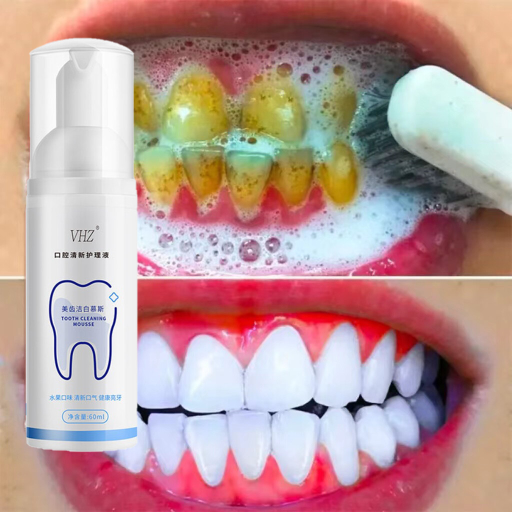 Gambar Teeth Cleansing Stains Removes Breath Freshen Teeth Whitening Mousse Oral Hygiene Mousse Foam Portable Travel Toothpaste