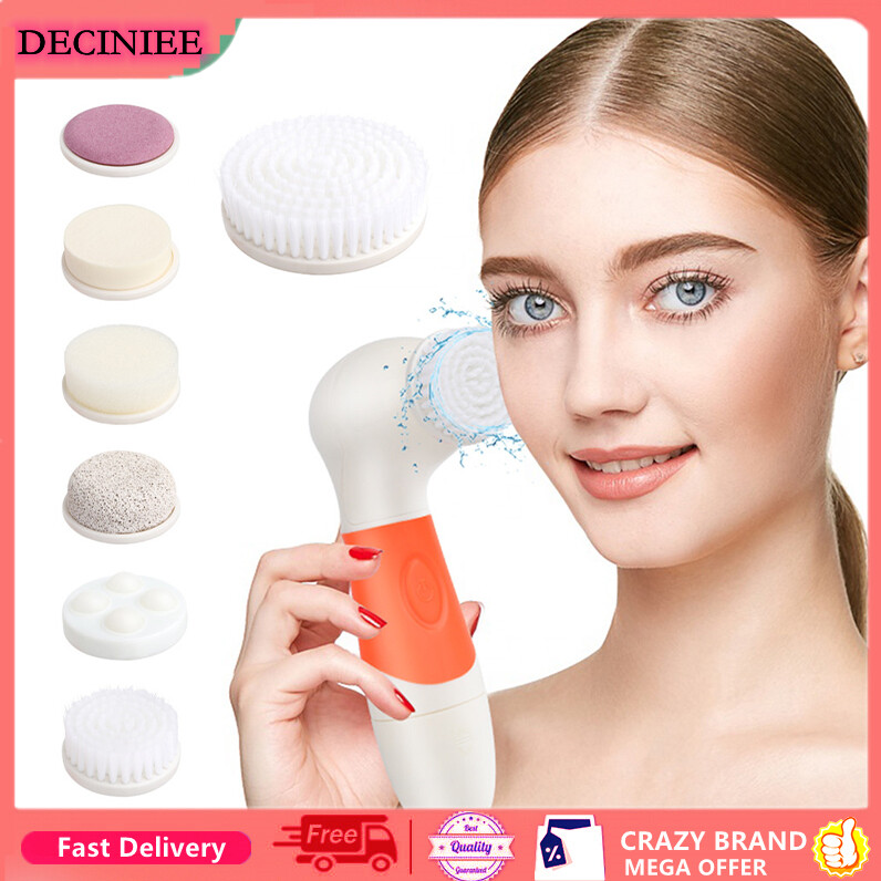 Cọ rửa mặt 7 trong 1 cọ rửa mặt máy rửa mặt bằng điện cọ mát xa mặt chống nước chăm sóc da lỗ chân lông làm sạch sâu